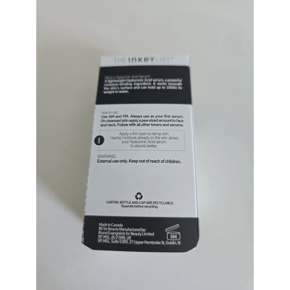 The Inkey List Hyaluronic Acid Serum NEW